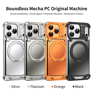 เคสโทรศัพท์แม่เหล็กไร้ขอบโลหะอะลูมิเนียมแฟชั่นสำหรับ iPhone 17 13 14 15 16 Pro Max แบบ 360 องศา °   ฝาครอบป้องกันแบบมีขาตั้ง - Product Image 2