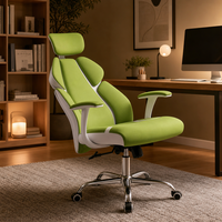 Fabricant de chaises de bureau en tissu OEM en gros, chaise à dossier haut avec appui-tête pour projets de bureaux en vrac