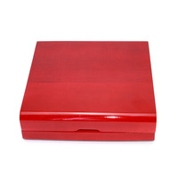 Boîte de rangement de bijoux en bois luxueuse avec logo personnalisé pour boîtes à pendentifs