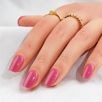 Gel Acrylique Cercueil Faux Ongles Art Vegan Ongles Artificiels Faits à la Main 3D Faux Ongles Courts Appuyez Sur Ongles Avec Prix de Gros