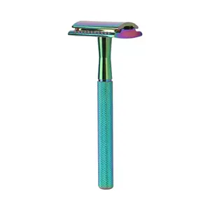 Double Edge Elegant Rainbow Color double edge safety razor Eco-friendly reusable razor