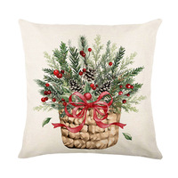 Weihnachtskranz Bedruckter Kissenbezug Wohnzimmer & Schlafzimmer Feiertagsdekoration für Weihnachten