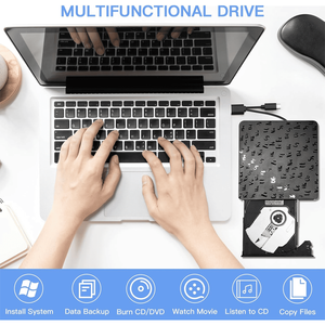 OEM 7 en 1 HUB USB 3.0 Type C <span class=keywords><strong>Lecteur</strong></span> <span class=keywords><strong>CD</strong></span> DVD externe Silm <span class=keywords><strong>CD</strong></span> DVD +/-RW Graveur de <span class=keywords><strong>lecteur</strong></span> ROM avec ports USB à fente SD TF - Product Image 2