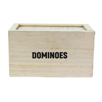 Jeu de dominos double 6, 28 pièces en mélamine, jeu de table classique amusant, cadeau éducatif avec coffret en bois pour garçons et filles