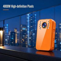Caméra corporelle ultra HD 48MP, enregistrement 1080P pendant 11 heures, vision nocturne, grand angle 180°, écran LCD, détection de mouvement Wi-Fi