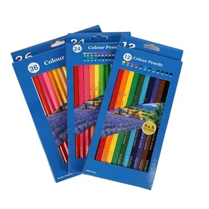 pastel professional kids' mini maped coloring art color pencils set kids 300 520 150 120 box set bulk wooden pencil case