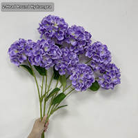 Rangkaian Bunga Pernikahan HGA, Hydrangea Sutra Buatan dengan Batang untuk Dekorasi Vas Meja Ruang Tamu Rumah dan Dekorasi Pesta Hotel