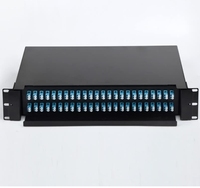 Boîtier de terminaison fibre optique HONDAO 48 ports, panneau de brassage SC/FC/LC, pigtail ODF 2U monomode/multimode (96 cœurs LC UPC SM) pour l'ingénierie