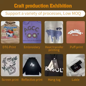 Felpa con Cappuccio da <span class=keywords><strong>Uomo</strong></span> 500gsm 100% Cotone DTG con Rivetti e Strass Stile Streetwear, Vestibilità Ampia, Personalizzabile OEM, Ingrosso - Product Image 5