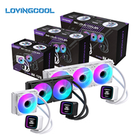 Refroidisseur de processeur liquide ARGB haute performance LOVINGCOOL, fabricant d'origine, 120/240/360 mm, écran LCD, ventilateur PWM silencieux, refroidissement par eau AIO