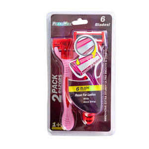 Bán buôn Hot Bán Thiết kế 6 sáu Lưỡi Dao Cạo cạo lưỡi Hệ thống dao cạo với có thể thay đổi và mở Cartridge cho người đàn ông dao cạo - Product Image 2