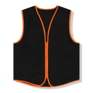 蛍光色子供子供用ベストボランティアなし反射ストリップジャケット卸売ジッパーベスト工場直販 - Product Image 3
