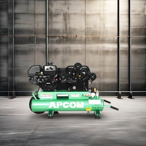 Compresseur d'air à moteur essence APCOM, 4HP-15HP, réservoir d'air de 50L/80L/100L/150L/300L - Product Image 1
