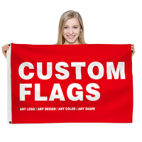 Drapeaux publicitaires de sublimation de colorant à faible quantité minimale de commande Drapeaux personnalisés avec logo Drapeaux personnalisés avec oeillets