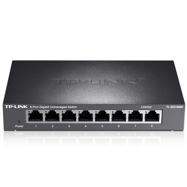 TL-SG1008D 8 Port Gigabit Network Switch 10/100 /1000Mbps Steel Shell Ethernet Switch Adapter Fast RJ45 LAN Switching Hub