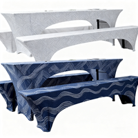 Vente en gros Nappe personnalisée en polyester noir rectangle de 4 pieds Nappe ajustée une pièce faite à la main pour la fête à la maison Type de motif solide
