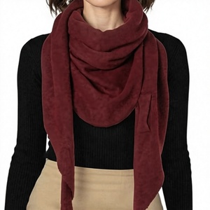 Women's Wool <b>Shawl</b> Solid Color Medium Length Winter <b>Wrap</b> Knotted Front Elegant Daily Wear - Product Image 6