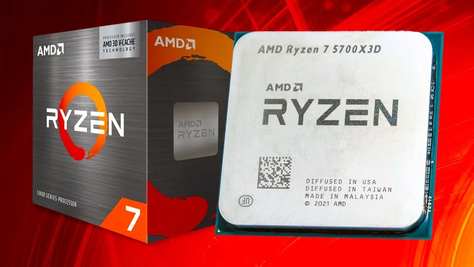 AMD New R7 5700X3D Ryzen 7 5700X3D 4.1 GHz 8-Core 16-Thread