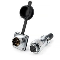 Conector Hembra de Latón Invertido para Aviación WS16, 2-10 Pines, Cable de Conexión para Instrumentación de Sensores Aeroespaciales, Clasificación IP65