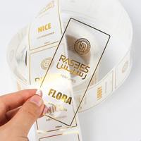 Étiquette de bouteille en vinyle blanc personnalisée, étiquettes cosmétiques imperméables pour bouteilles, autocollants pour bouteilles de jus et d'eau