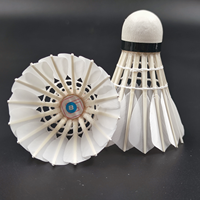 Volant de Badminton en Plumes d'Oie Droites Durables Homologué sur Mesure par le Fabricant d'Origine pour Tournoi Professionnel