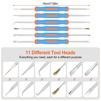 Kit d'outils de dessoudage et de soudage 6 pièces - Nettoyage de circuits imprimés, outils électroniques d'assistance thermique et de réparation