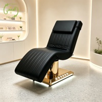 Lit de beauté de luxe, équipement de beauté électrique pour le visage, lit de massage en éponge et table de spa pour salon de beauté