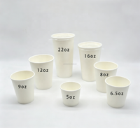 Gobelet à café en papier jetable avec logo imprimé personnalisé, gobelet à café en papier biodégradable à double paroi pour boissons chaudes avec couvercle