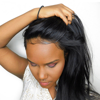 Perruque lace frontal 360 avec cheveux naturels, base en soie, lisses, swiss lace frontal, baby hair, vente en gros, 360