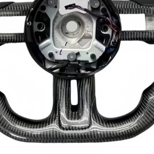 Volante de cuero de gamuza personalizado, volante de fibra de carbono mate, accesorio de coche para Ford <span class=keywords><strong>Mustang</strong></span> 2004-2023 - Product Image 4