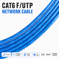 Kabel Internet UTP Cat6 100m Kustom Pabrik 23AWG Tembaga Murni Kabel Jaringan Lan Luar Ruangan untuk Kamera CCTV