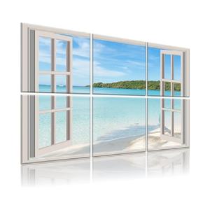 Pannello Acustico Decorativo Autoadesivo con Design Tramonto sulla <span class=keywords><strong>Spiaggia</strong></span>, Arte Decorativa - Product Image 2