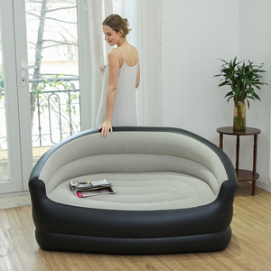 Nuovo Divano Gonfiabile Floccato <span class=keywords><strong>per</strong></span> <span class=keywords><strong>Esterni</strong></span>, Doppio, <span class=keywords><strong>per</strong></span> Soggiorno e Parco, <span class=keywords><strong>per</strong></span> Due Persone - Arredo Esterno Relax con Pompa a Pedale - Product Image 4