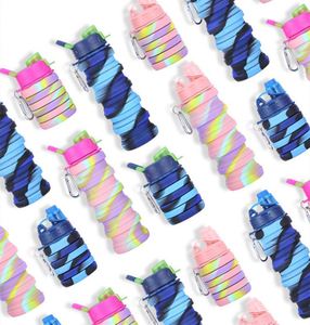 500ML Portable Kids Outdoor Travel Sports Gym Customized Silicone Folding Drinking Cup Insulated Collapsible Hot Water <b>Bottle</b> - Product Image 5