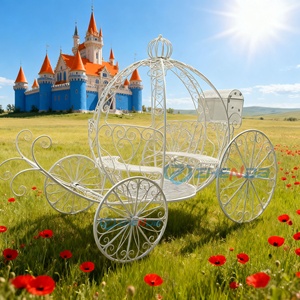 Factory Customization Royal Cart Fairy Tale White Pumpkin Carriage for Party Marriage Wedding Decoration Supplies Props - Product Image 3