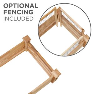 Jardinière surélevée en <span class=keywords><strong>bois</strong></span> de pin pour l'extérieur, idéale pour cultiver des herbes fraîches, des légumes, des <span class=keywords><strong>fleurs</strong></span>, des plantes succulentes - Product Image 3