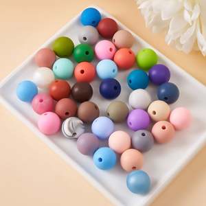 Produits uniques à vendre en ligne 2023 respectueux de l'environnement <span class=keywords><strong>Non</strong></span> Toxique 12mm bracelet en silicone perle bébé perles silicone - Product Image 3