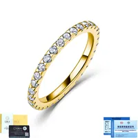 MUSHAN Luxus-Schmuck 925 Sterling Silber Ringband für Damen GRA-Zertifizierter Moissanit Diamant Smaragd D-Farbe Ringe Feiner Schmuck