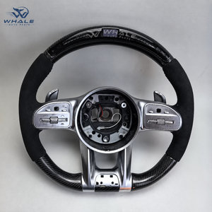 Volant de direction personnalisé en cuir et fibre de carbone de luxe, design sport à trois branches avec palettes de changement de vitesse pour Mercedes-Benz (anciens et nouveaux modèles) - Product Image 2