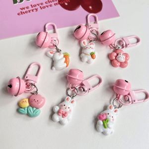 Nuevo Llavero de Resina con Diseño de Conejo 2025, Colgante de Flor, Rábano y Tulipán, para Niños, Regalo para Mejores Amigos, Accesorios para Colgar en la Mochila - Product Image 1