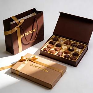Caja de Regalo para Dulces de Chocolate con Rejilla de Papel de Grado Alimenticio y Inserto de Plástico para Galletas, Macarons y Postres - Product Image 2