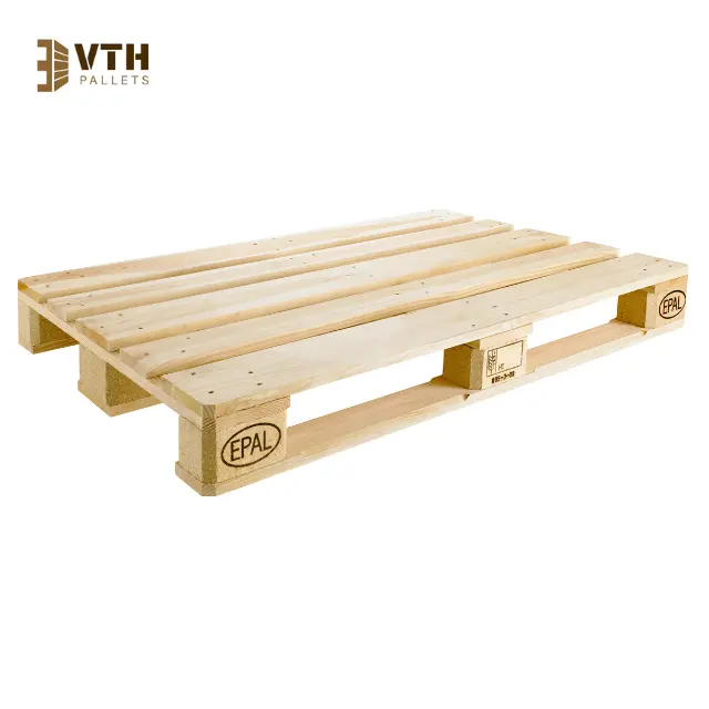ベトナム製木製パレット、高強度。グローバルロジスティクスに使用