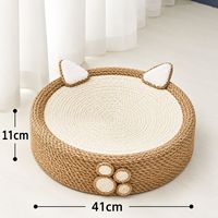 Griffoir pour chat de luxe à motif orange et fraise, écologique, en sisal et mousse, arbre à chat à 1 niveau en carton