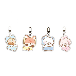 Custom Cartoon Version Q Image Cute Acrylic UV Printed <b>Anime</b> Pattern Key Chain Bag Pendant Fashion Trend Student - Product Image 4