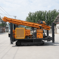 Pompe de forage portable sur chenilles à moteur diesel, robuste tout-terrain, pour puits d'eau, profondeur max. 800m, qualité supérieure, prix usine