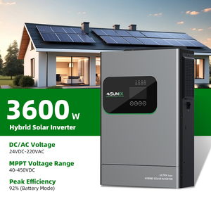 SUNEX Système solaire hors réseau 24VDC 3.6KW avec MPPT intégré 100A sans batterie sans chargeur AC SUX-Ultra 3.6KW Onduleur solaire - Product Image 4