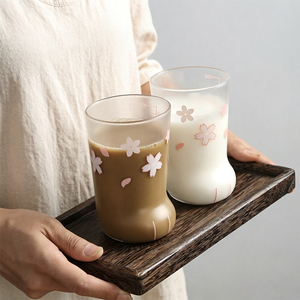 Creatieve kattenpootvormige drinkbeker van hoog borosilicaatglas, 300ml maatbeker voor kindermelk - Product Image 5