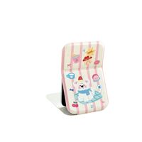 Miroir de poche pliable compact, durable, écologique, en plastique carré, cadeau d'anniversaire, souvenir, miroir tactile