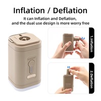 Pompe à Air Électrique 3 en 1 avec Lumières pour Camping en Plein Air Mini Compresseur d'Air Sans Fil Chargement USB Gonfleur Déflateur Pompes