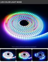 Bande LED COB DC 12V WS2812B 5mm adressable individuellement, bande COB 160LEDs/m, RGB IC, pixel couleur pleine, haute densité